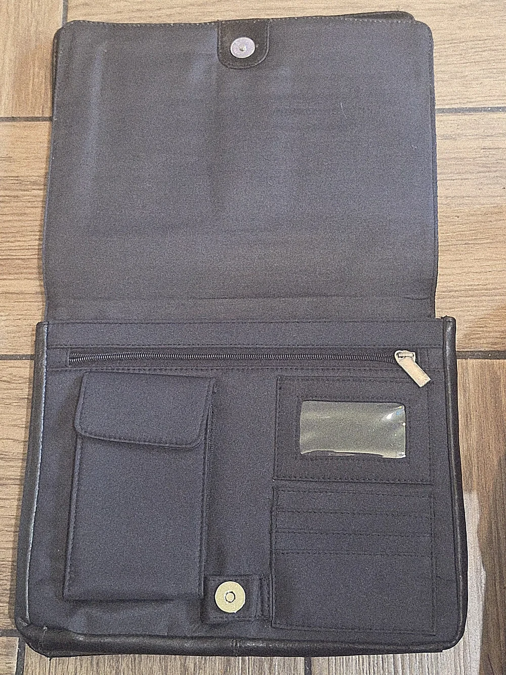 NWT Vintage Wilsons Leather Organizer Crossbody Bag - Espresso Brown